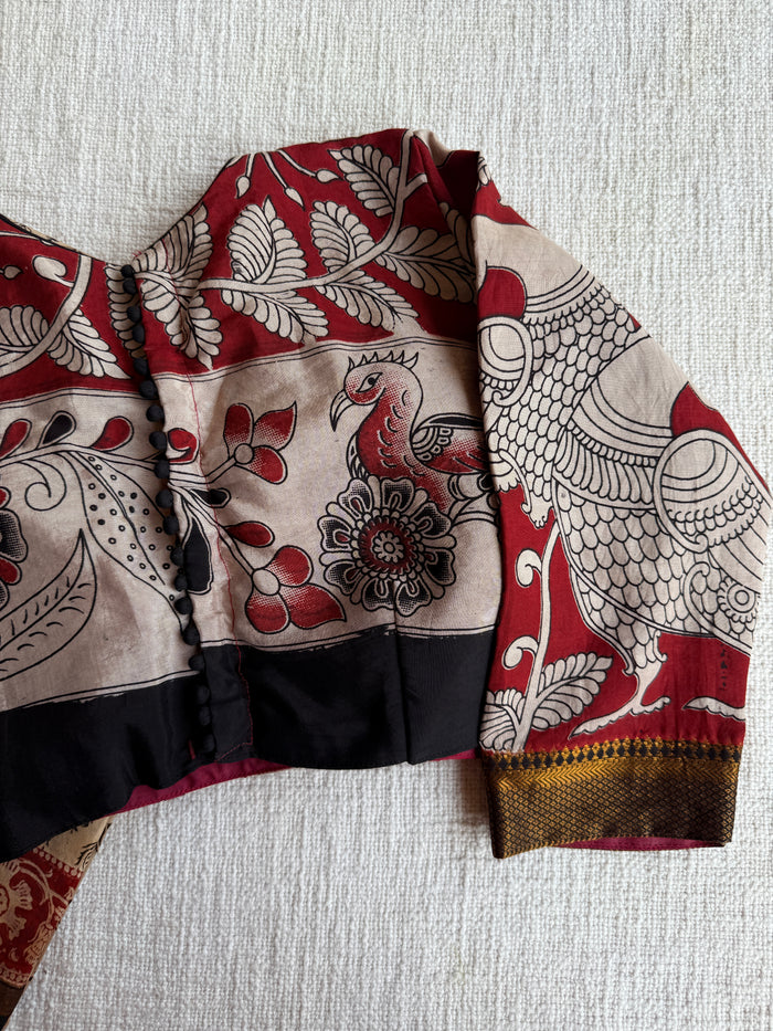 chanderi saree with Ready blouse - size 36