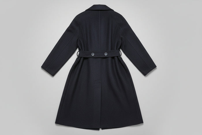 Chesca (1) Black Wool-Blend Drape Ruffle Waterfall Cardigan Jacket UK 12 14 EU 40 42