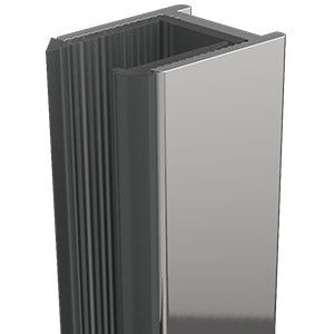 Chrome Shower Screen Wall Channel for 10mm Glass - Image 1
