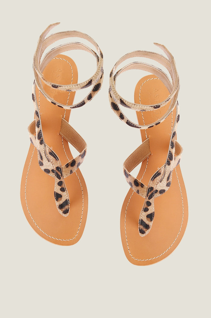 Cobra Wrap Sandals | Leopard - Aspiga