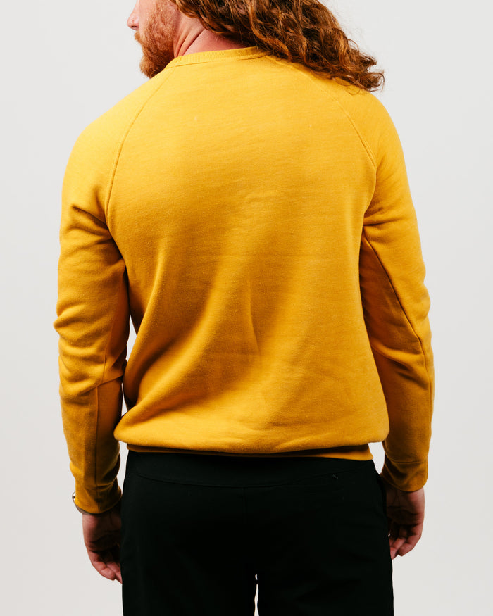 Gold Columbia Missouri Tigers Arch Mascot Vintage Crewneck Sweatshirt Back