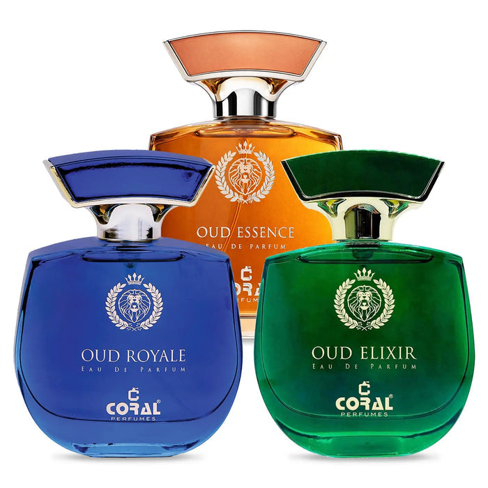 coral oud royale oud elixir oud essence edp unisex combo 3 100ml