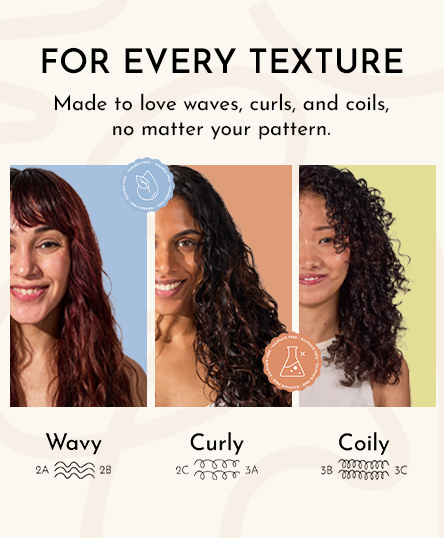 Advertisement for Curl Quenching Hair Butter targeting wavy, curly, and coily hair textures