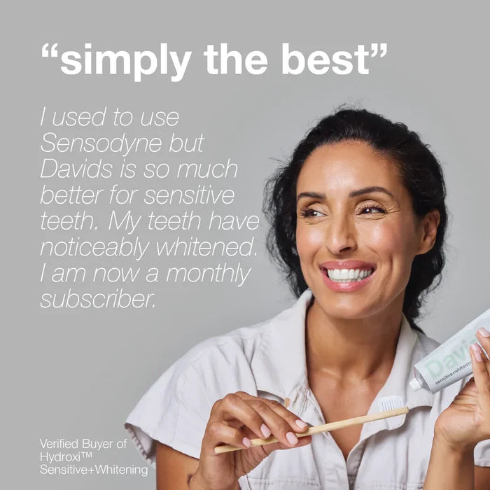 Davids Hydroxi™ sensitive+whitening nano hydroxyapatite premium toothpaste - peppermint