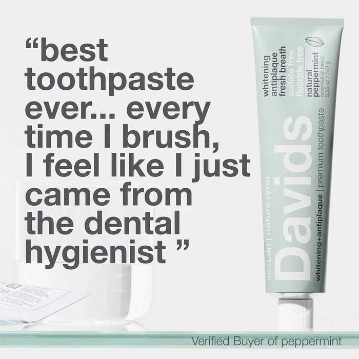 Davids premium toothpaste peppermint - 149g