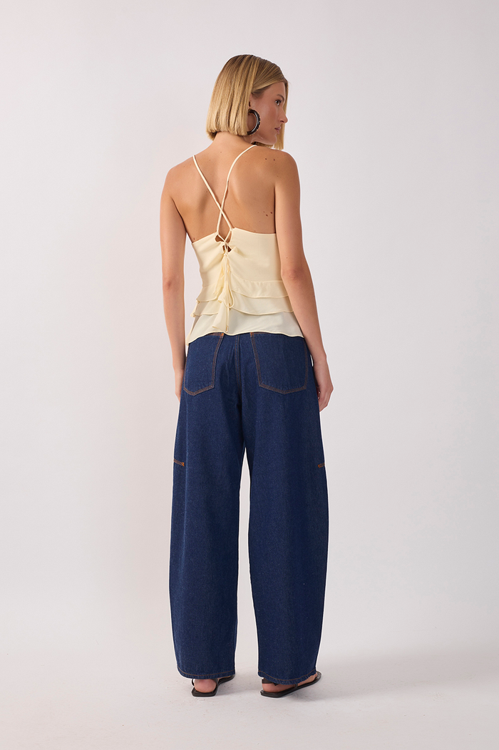 Denim Pockets Seam Detail Pants_6