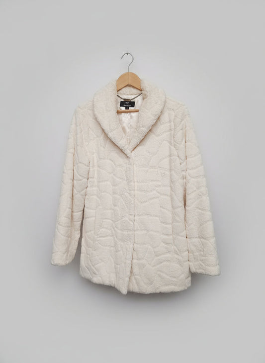 Dennis by Dennis Basso Ladies Cream Faux Fur Jacket Size M