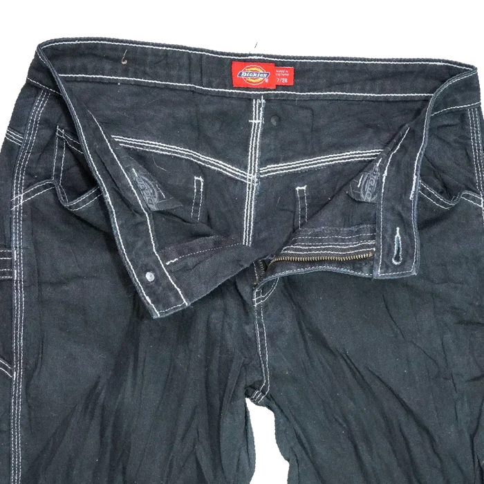 Dickies Women's High Waisted Carpenter Jeans - 7/28, Medium - Army & Outdoors - Jeans