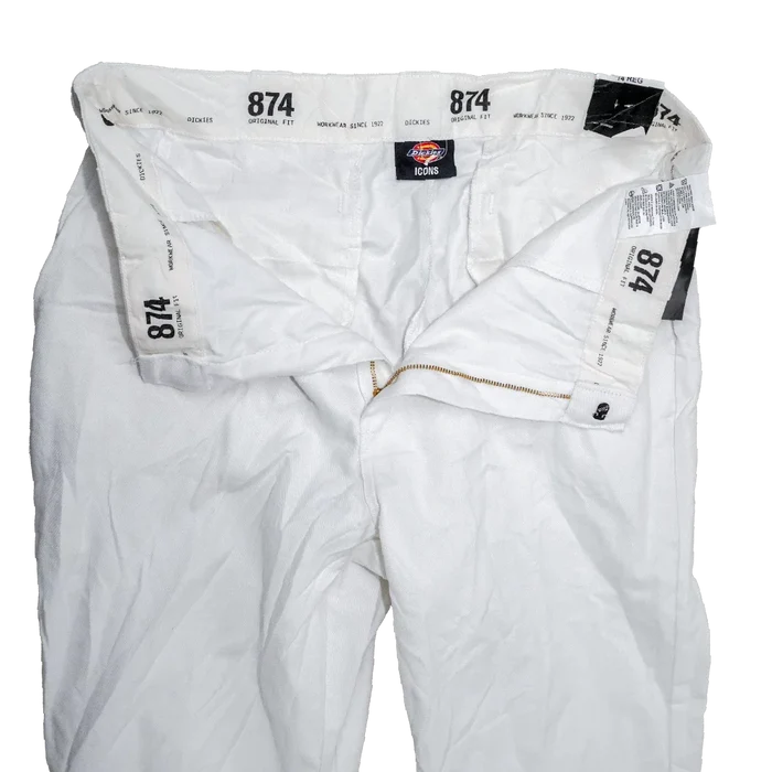 Dickies Women's White 874 Work Trousers - Size 14, Medium - Army & Outdoors - Dress Trousers