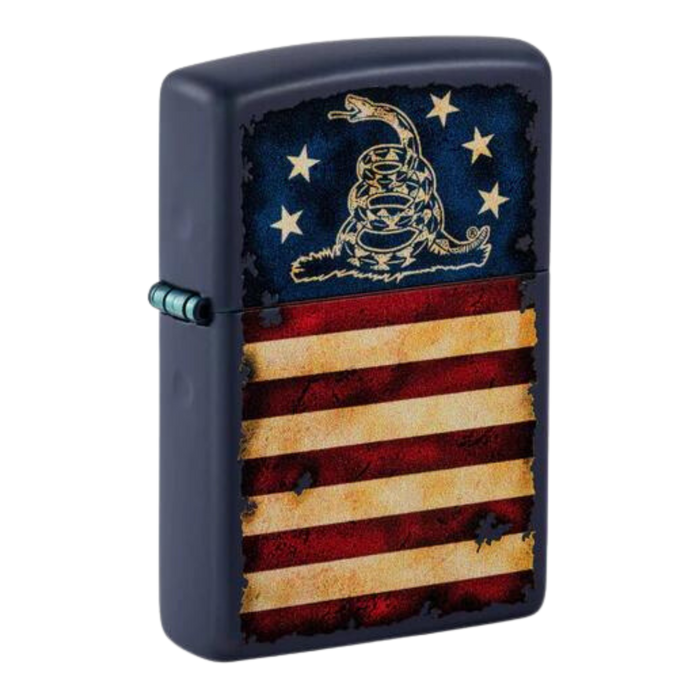 Don't Tread On Me Navy Matte Zippo