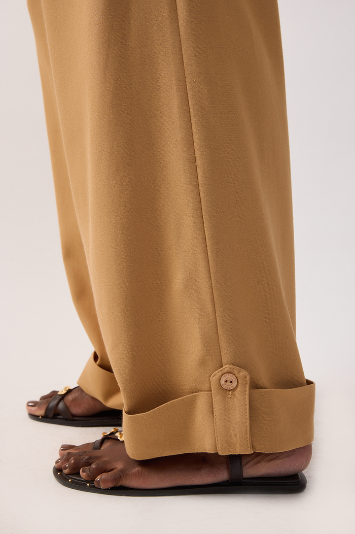 Drawstring Pleated Wide-Leg Linen Pants_6
