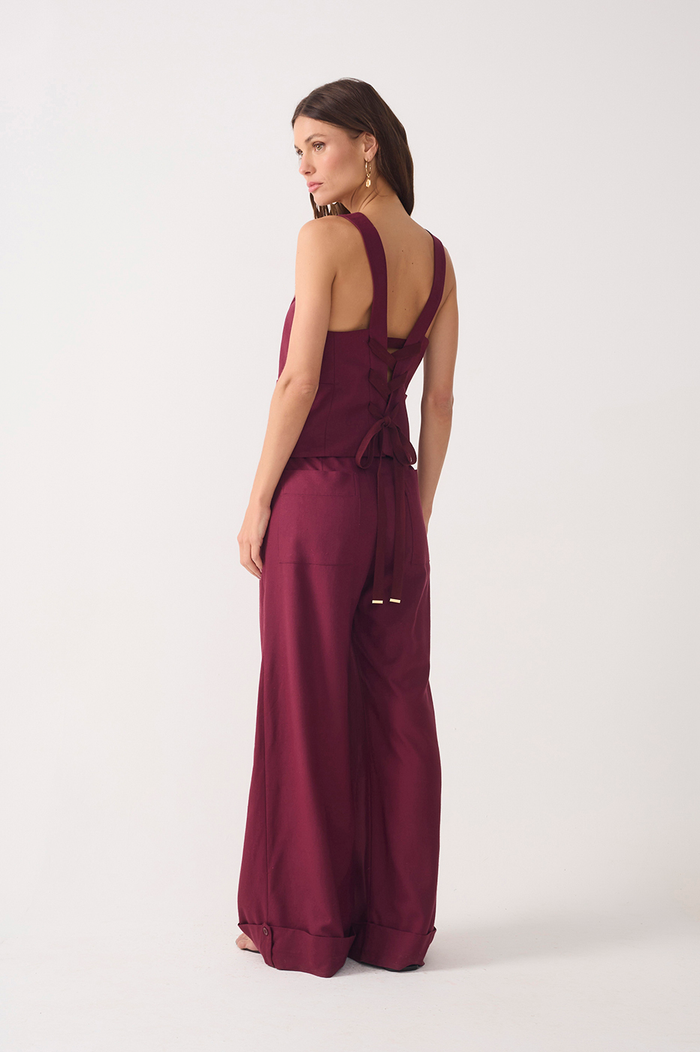 Drawstring Pleated Wide-Leg Linen Pants_6