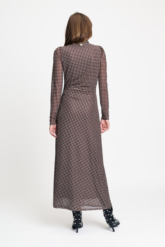 POM Amsterdam Dresses DRESS - Amber Check Brown