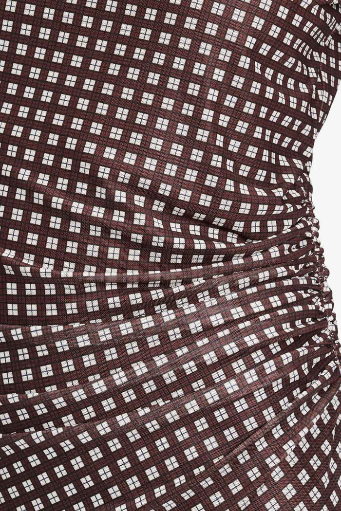POM Amsterdam Dresses DRESS - Amber Check Brown