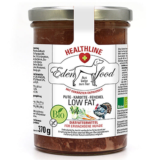 Edenfood Healthline Low Fat Hundemenü Pute, Karotte & Fenchel
