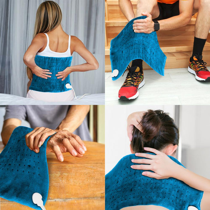 Electric Heating Pad - Instant Relief, 6 Heat Settings, Soft Coral Fleece