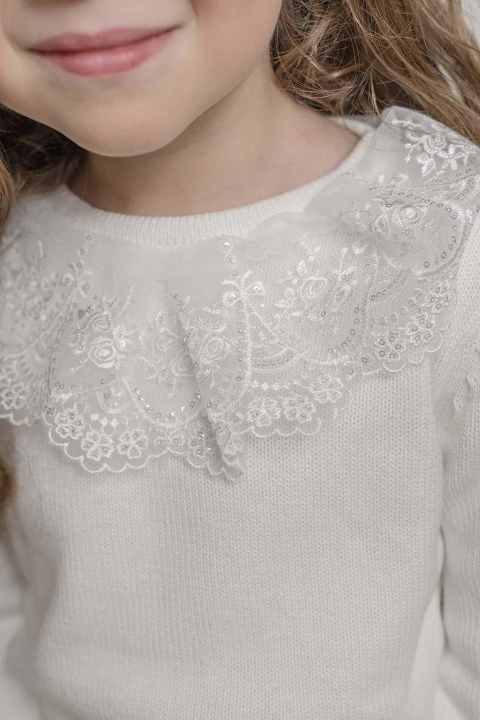 Emma White Cotton and Lace Top and Shorts Set - Petite Maison Kids