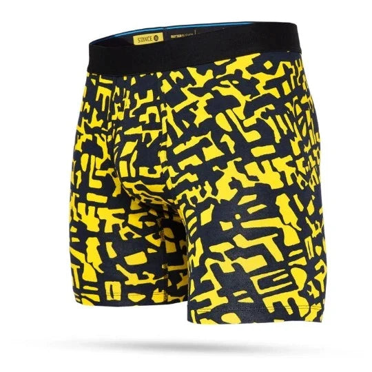 Stance Engraved boxer brief in yellow with breathable support