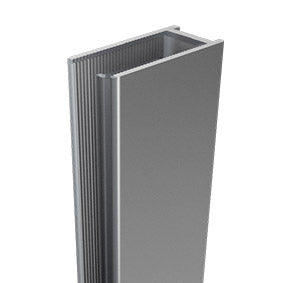 EXTENDED U channel Anodised aluminium - Satin Chrome Deep Shower Screen Wall Channel - Image 1
