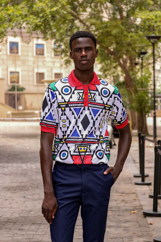 Fabrosanz: Nguni print Golf Shirt