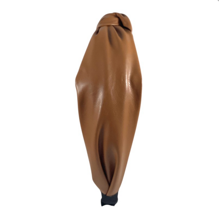 Faux Leather Knotted Headband