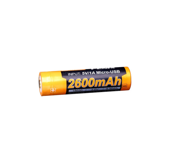 Fenix 18650, 2600 mAh, Genopladeligt Batteri Fenix Lightning