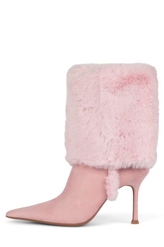 FENNEC-F Jeffrey Campbell Heeled Boot Pink Suede Combo