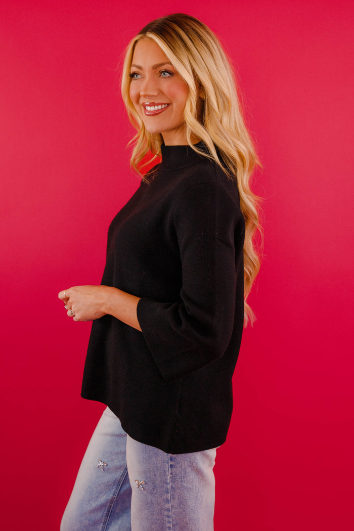 FINAL SALE: Being Polite Sweater-Black