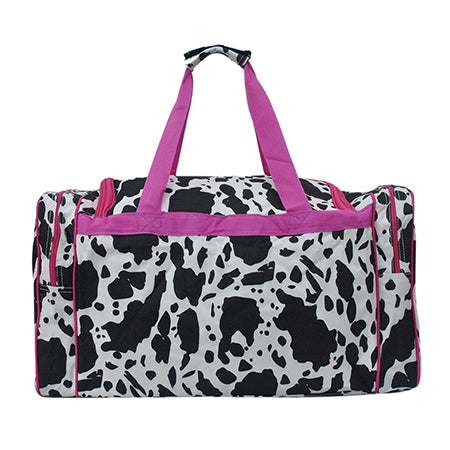 !FINAL SALE! Black Cow Hot Pink NGIL Canvas 23" Duffle Bag