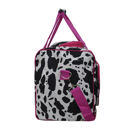 !FINAL SALE! Black Cow Hot Pink NGIL Canvas 23" Duffle Bag