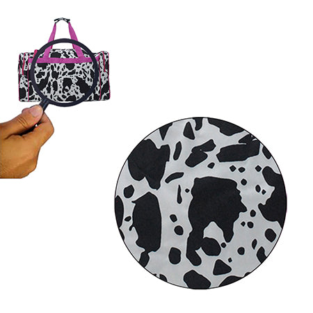 !FINAL SALE! Black Cow Hot Pink NGIL Canvas 23" Duffle Bag