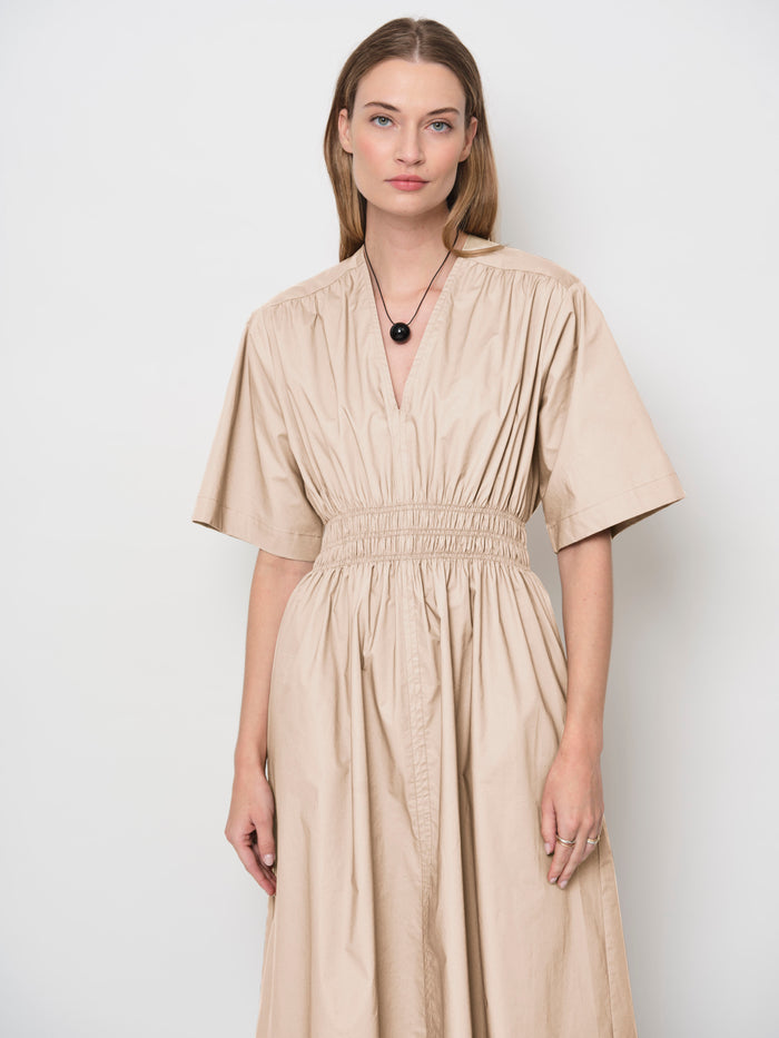 Fit-And-Flare Smock Dress