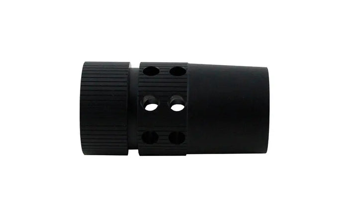 Flammeskjuler CNC 14 mm CCW front billede for airsoft
