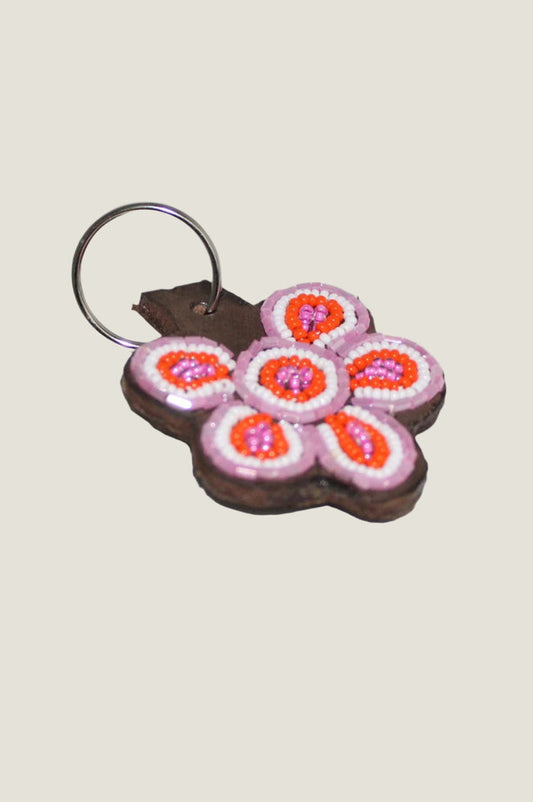 Flower Keyring | Pink/White/Orange - Aspiga