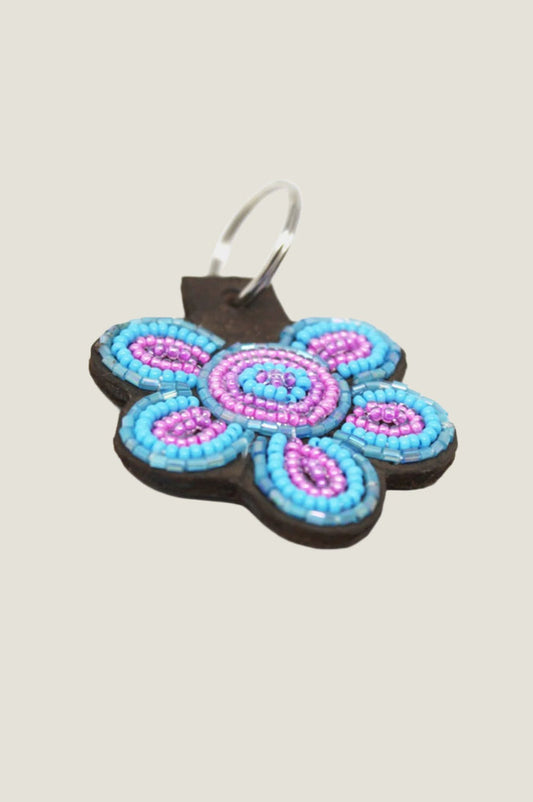 Flower Keyring | Turquoise/Pink - Aspiga