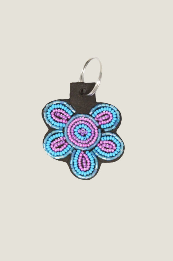 Flower Keyring | Turquoise/Pink - Aspiga