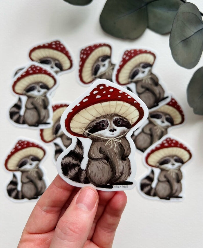 Raccoon Mushroom Cap