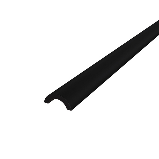 Frameless shower aluminium water bar, floor seal - Black Anodised - Image 1