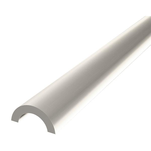 Frameless shower aluminium water bar, floor seal - Brushed Nickel Anodised - Image 1