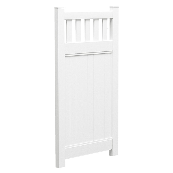 Full privacy PVC gate with Slat top, 1000MM WIDE 1800MM HIGH, - Image 1
