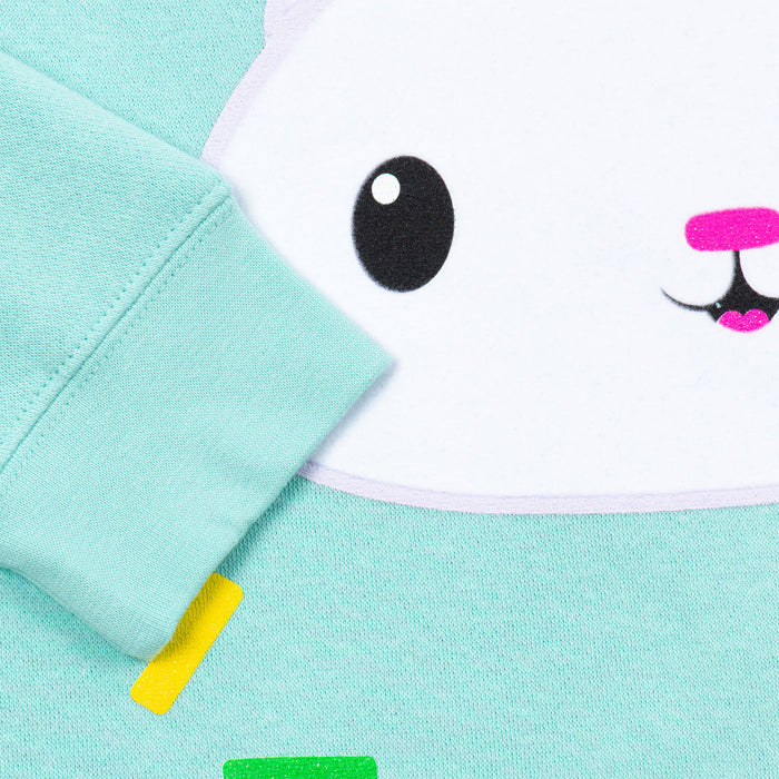Gabby's Dollhouse Youth Crewneck Sweatshirt of Cakey Cat