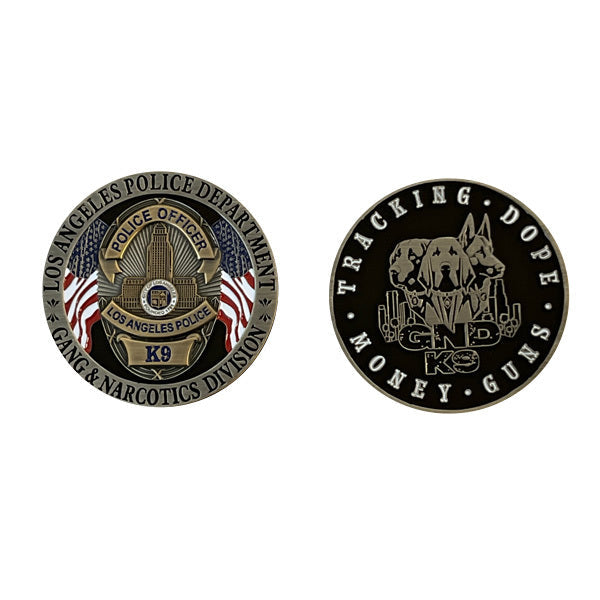 Gang & Narcotics K9 Challenge Coin