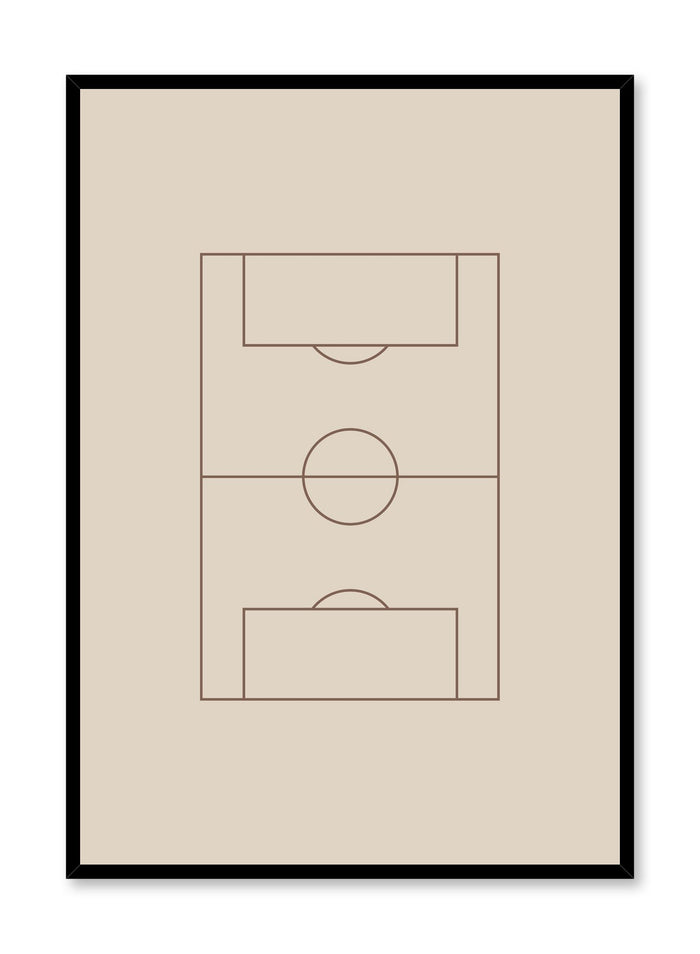 Minimalist design poster by Opposite Wall with Goal abstract graphic design soccer field