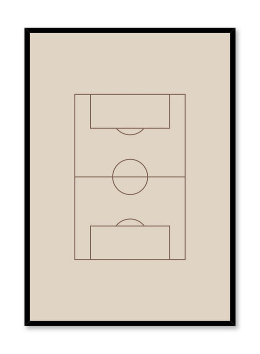 Minimalist design poster by Opposite Wall with Goal abstract graphic design soccer field