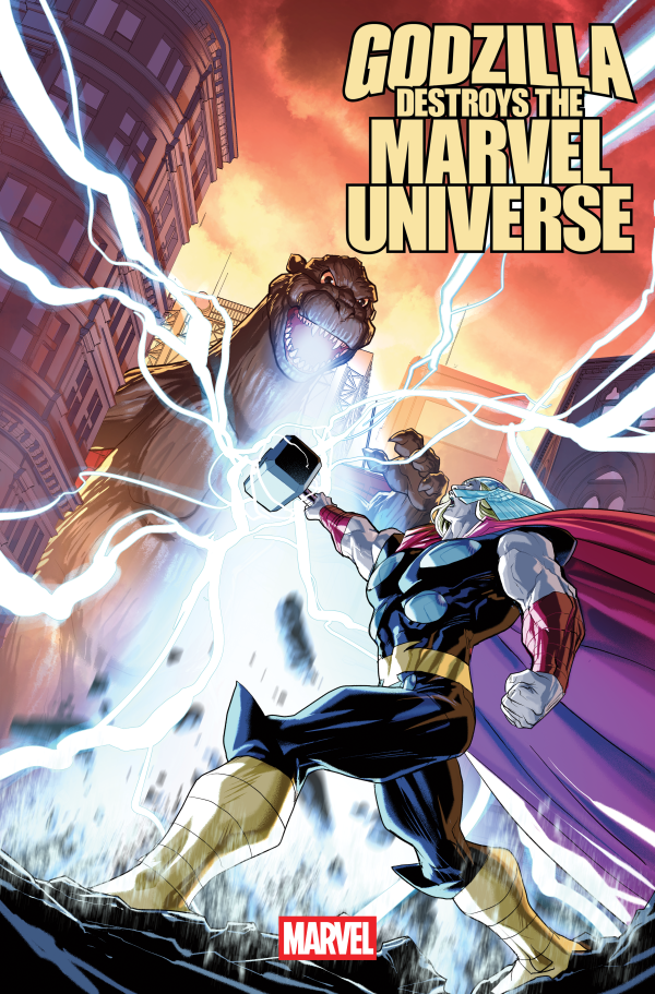 Godzilla Destroys the Marvel Universe #1 1:25 Pete Woods Variant