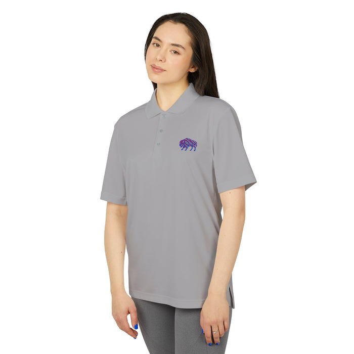 Golf Polo Shirt - Standing Buffalo Addidas Design