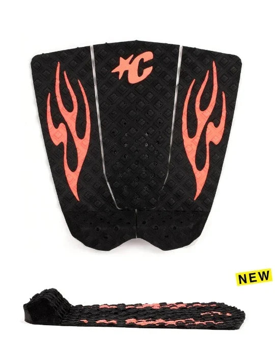 Creatures Griffin Colapinto Grom Lite surf traction pad black red 3 piece