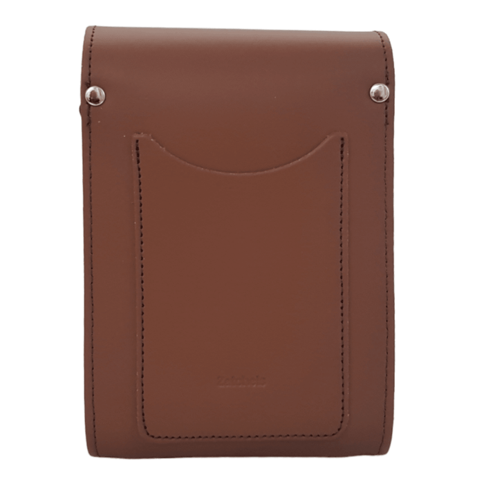 Handmade Leather Festival Phone Bag - Chestnut - Bascora