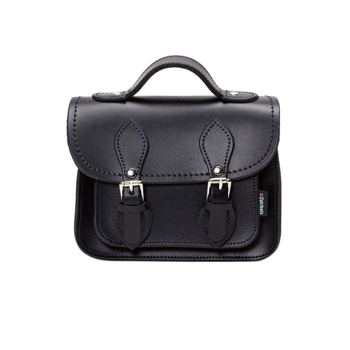 Handmade Leather Micro Satchel Black