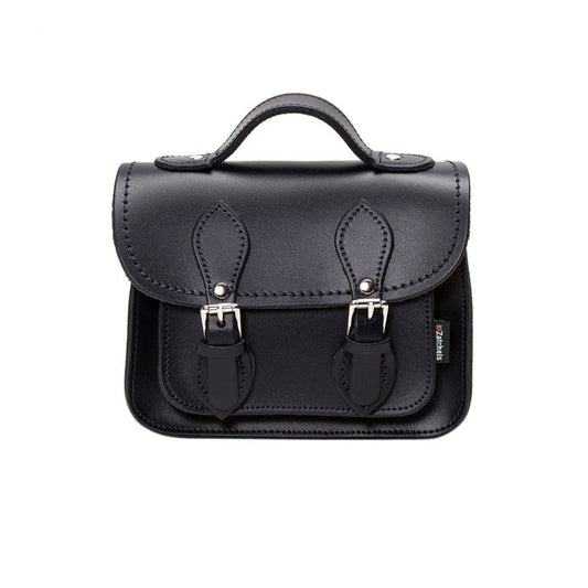 Handmade Leather Micro Satchel Black
